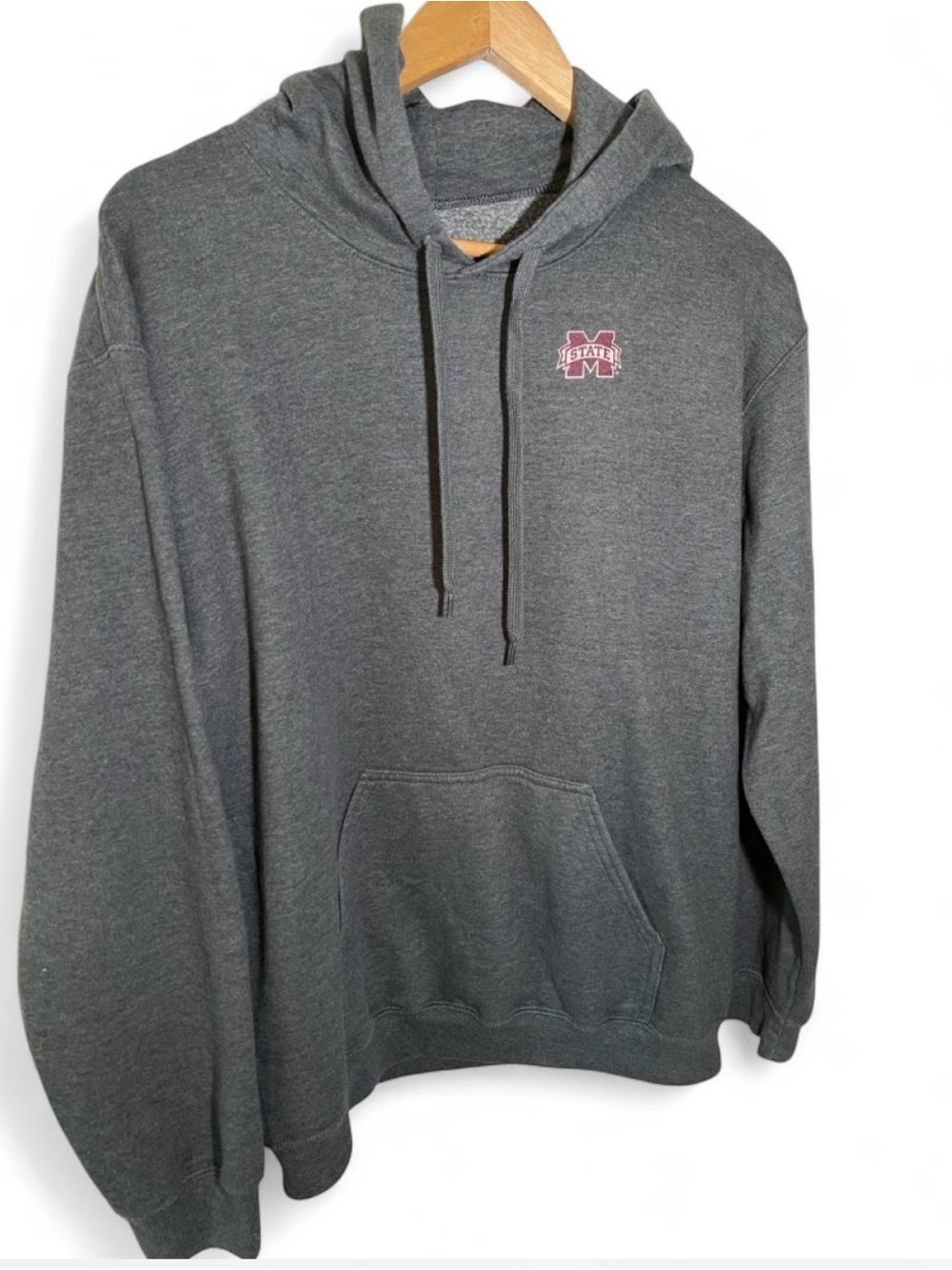 Unisex Mississippi St Gray Pullover Hoodie